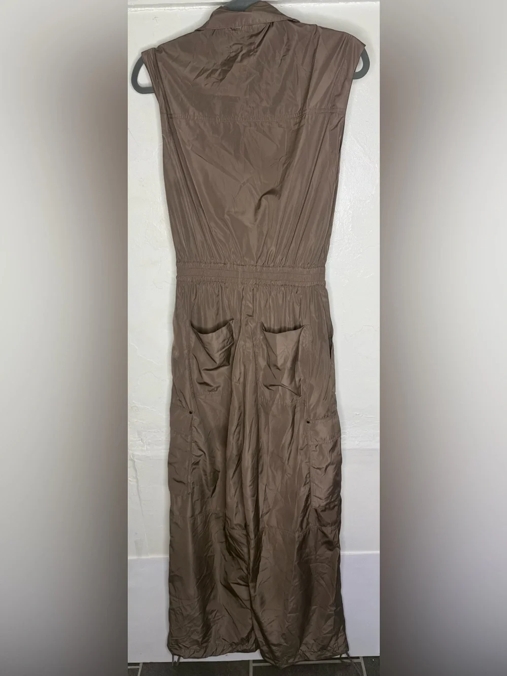 pistola Becca Sleeveless Utility Jumpsuit in Taupe Anthropologie Size XS